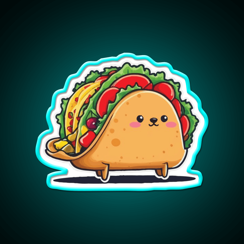 Kawaii Taco Cinco De Mayo Aesthetic Food Taco Led Neon Sign Rgb Color - Shineneon