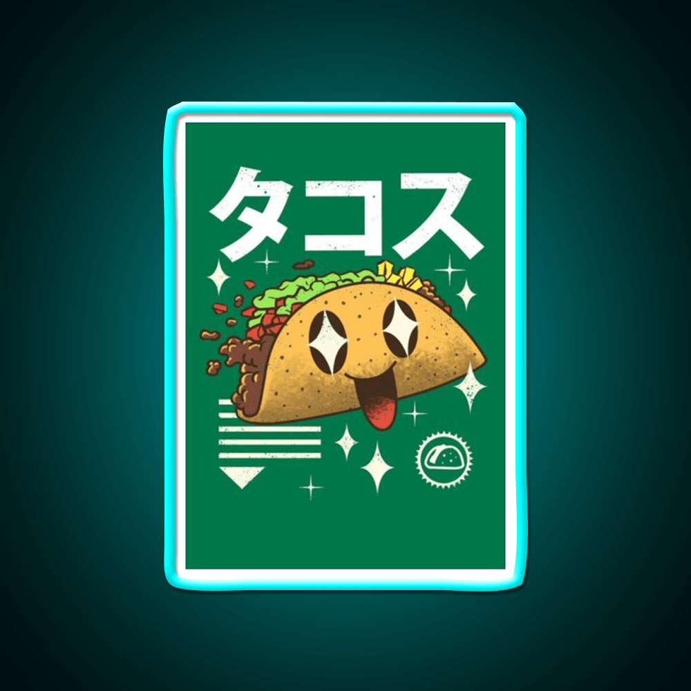 Kawaii Taco Cute Mexican Food Taco Led Neon Sign Rgb Color - Shineneon