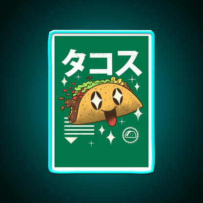 Kawaii Taco Cute Mexican Food Taco Led Neon Sign Rgb Color - Shineneon
