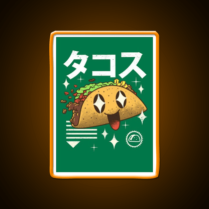 Kawaii Taco Cute Mexican Food Taco Led Neon Sign Rgb Color - Shineneon
