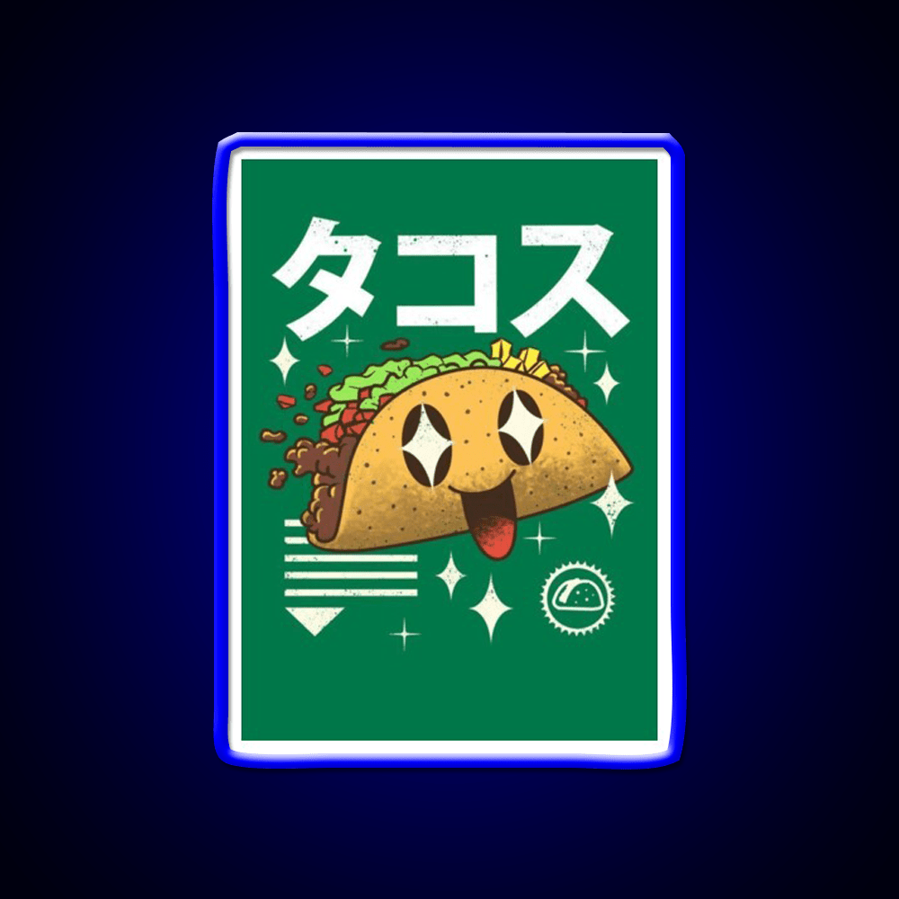 Kawaii Taco Cute Mexican Food Taco Led Neon Sign Rgb Color - Shineneon