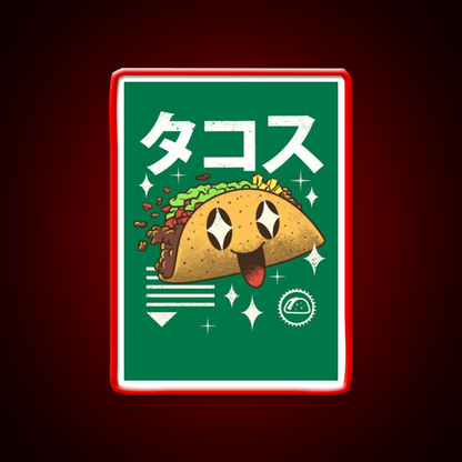Kawaii Taco Cute Mexican Food Taco Led Neon Sign Rgb Color - Shineneon