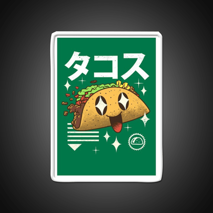 Kawaii Taco Cute Mexican Food Taco Led Neon Sign Rgb Color - Shineneon