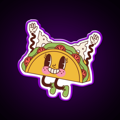 Kawaii Taco Led Neon Sign Mexican Food Sign Rgb Color - Shineneon