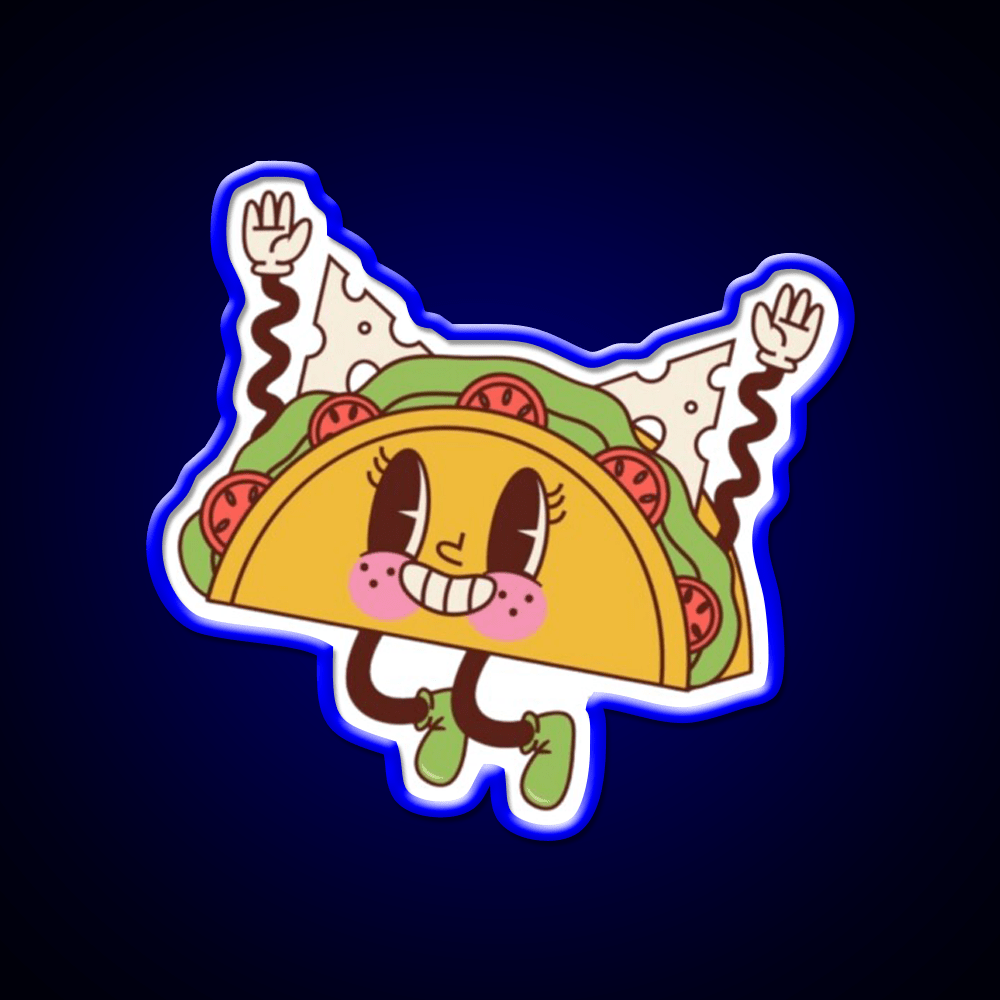 Kawaii Taco Led Neon Sign Mexican Food Sign Rgb Color - Shineneon