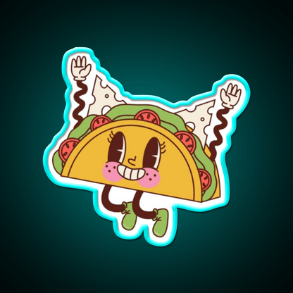 Kawaii Taco Led Neon Sign Mexican Food Sign Rgb Color - Shineneon