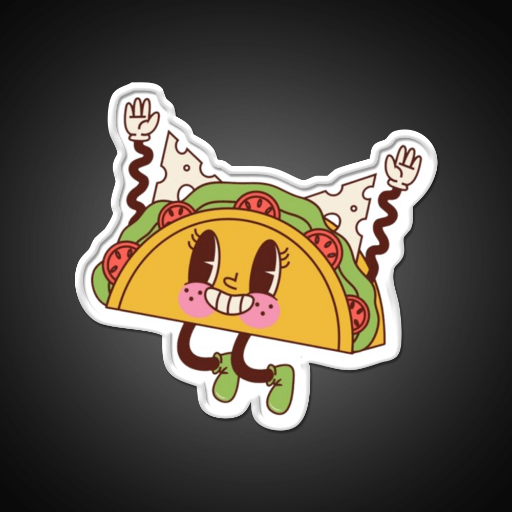 Kawaii Taco Led Neon Sign Mexican Food Sign Rgb Color - Shineneon