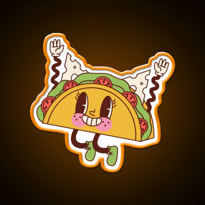 Kawaii Taco Led Neon Sign Mexican Food Sign Rgb Color - Shineneon