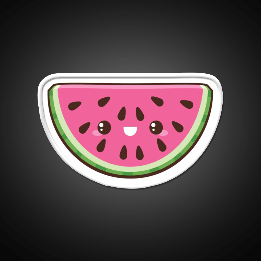 Kawaii Watermelon Slice Snack Food Led Neon Sign Rgb Color - Shineneon