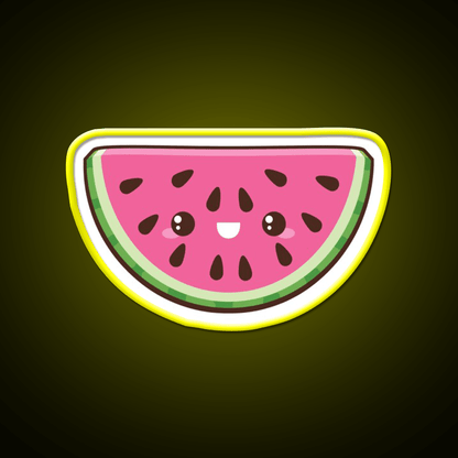 Kawaii Watermelon Slice Snack Food Led Neon Sign Rgb Color - Shineneon