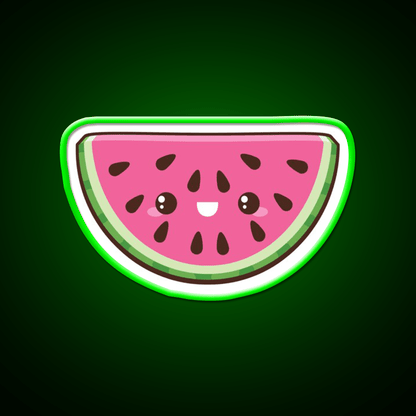 Kawaii Watermelon Slice Snack Food Led Neon Sign Rgb Color - Shineneon