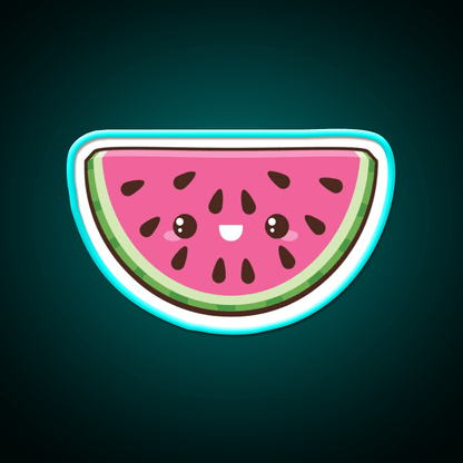 Kawaii Watermelon Slice Snack Food Led Neon Sign Rgb Color - Shineneon