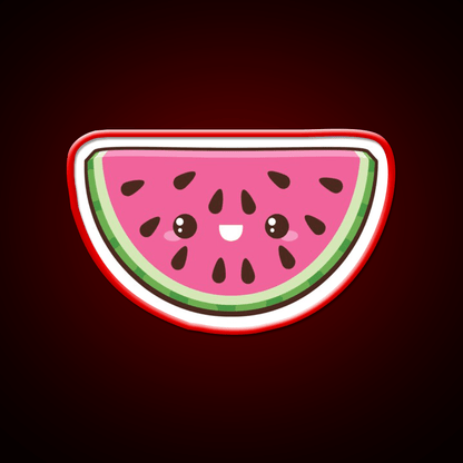 Kawaii Watermelon Slice Snack Food Led Neon Sign Rgb Color - Shineneon