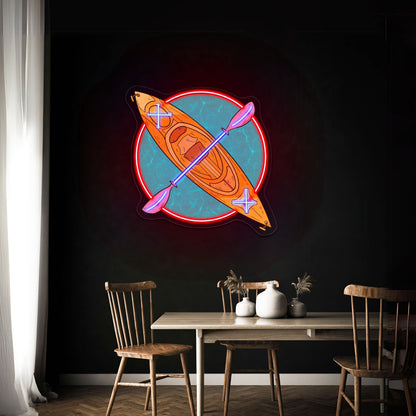 Kayaking Artwork Wedding Neon Sign - Shineneon