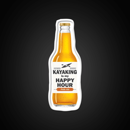 Kayaking Is My Happy Hour Whiskey Drink Bar Led Neon Sign Rgb Color - Shineneon