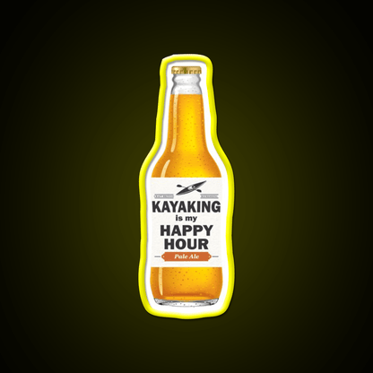 Kayaking Is My Happy Hour Whiskey Drink Bar Led Neon Sign Rgb Color - Shineneon