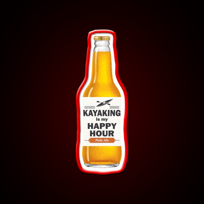Kayaking Is My Happy Hour Whiskey Drink Bar Led Neon Sign Rgb Color - Shineneon