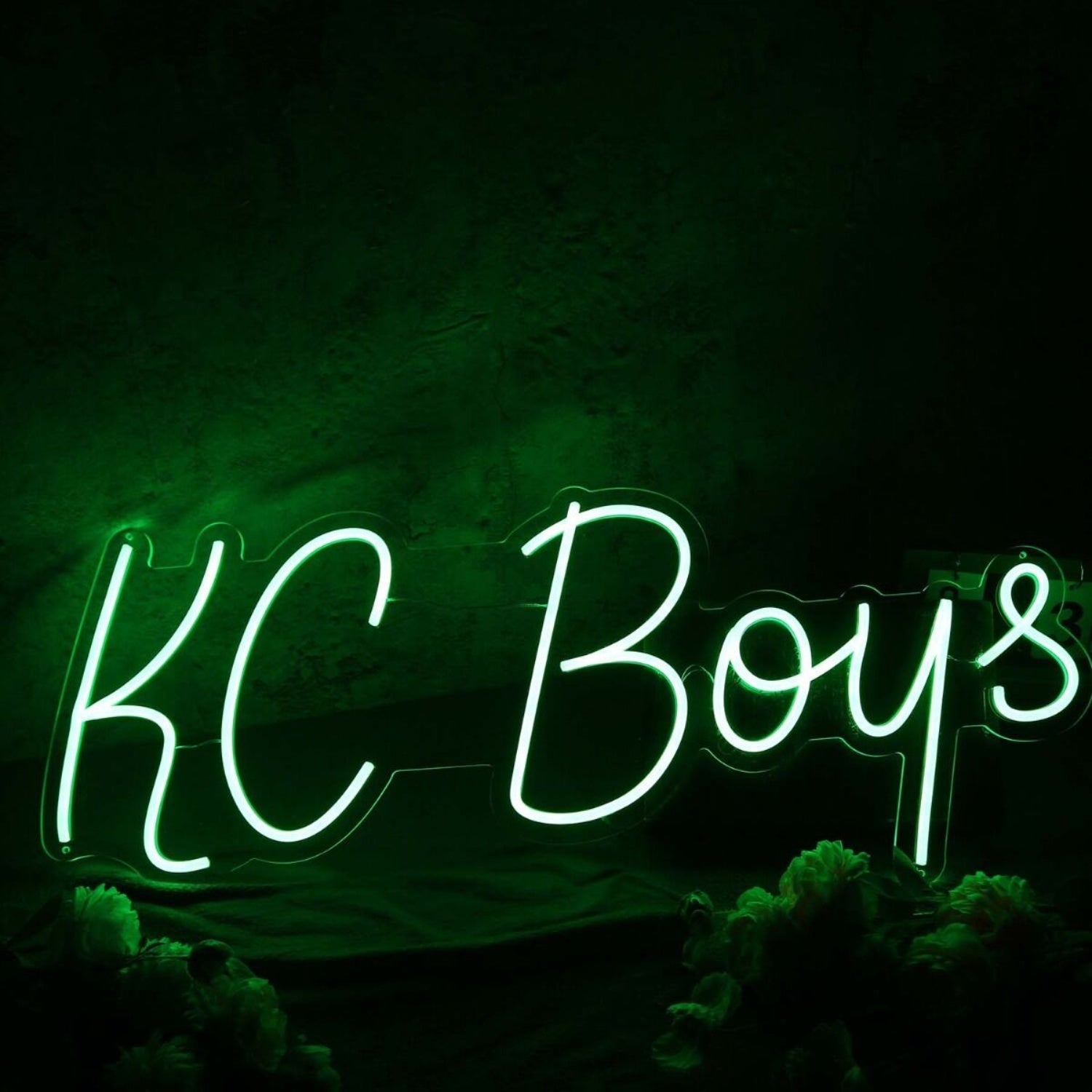 Kc Boys Green Led Neon Sign - Shineneon
