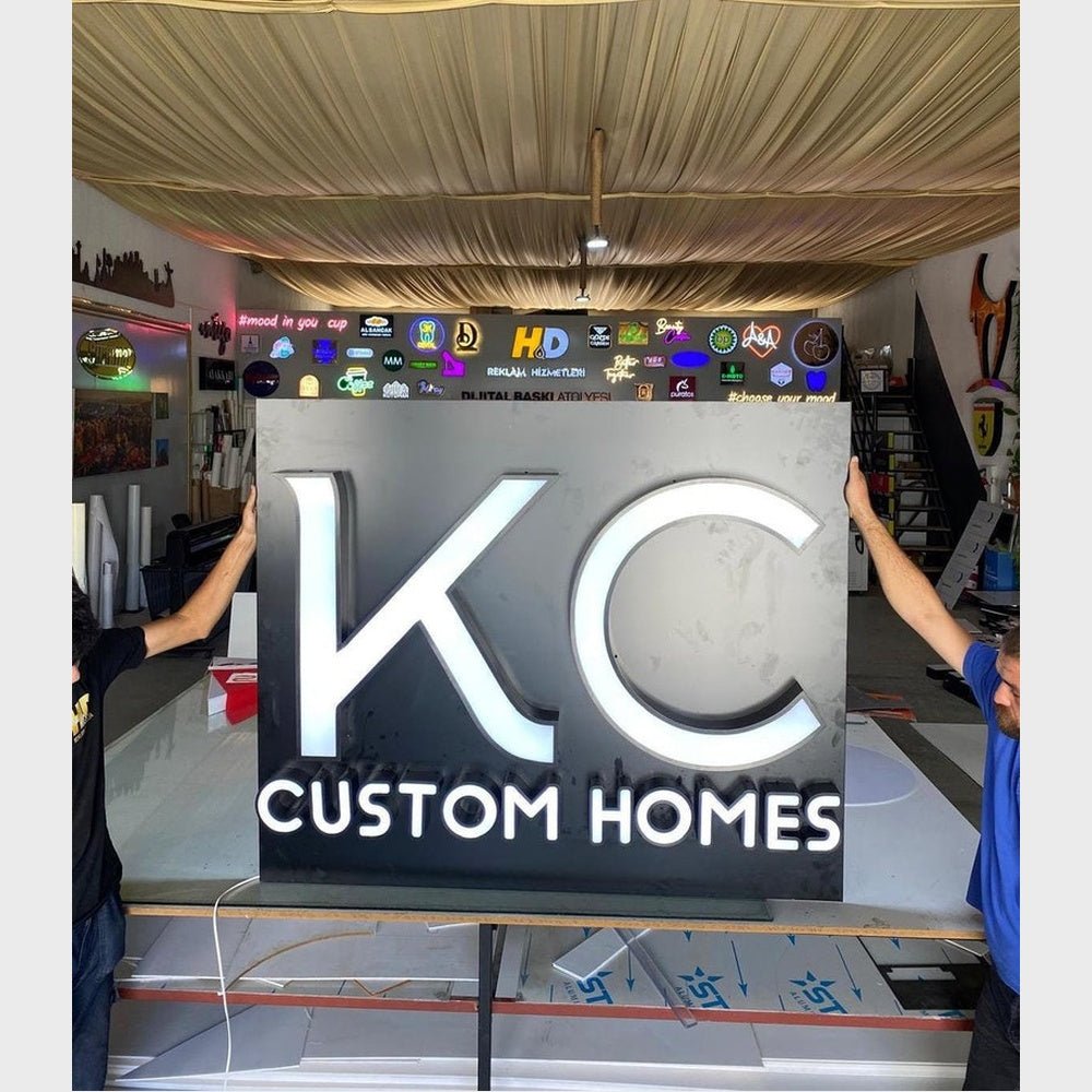 Kc Cusom Homes 3D Frontlit Channel Letters Led Light Sign - Shineneon