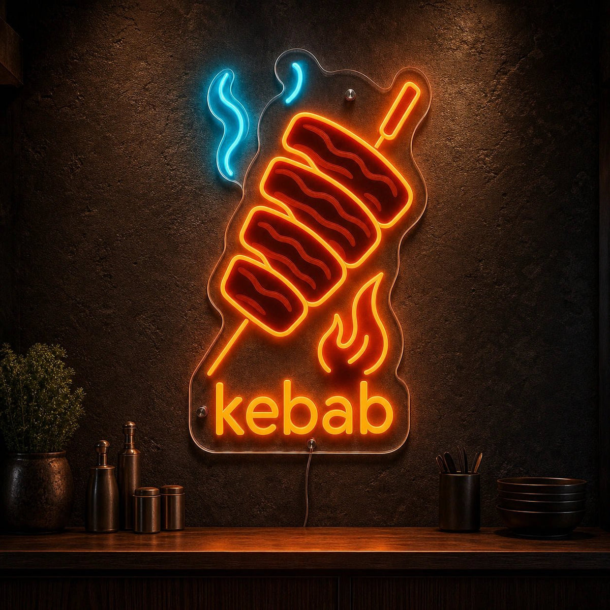 Kebab Spit LED Neon Sign - Shineneon