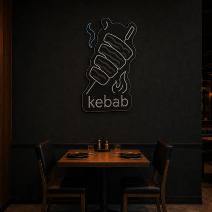Kebab Spit LED Neon Sign Home Garage Wall Decoration size image