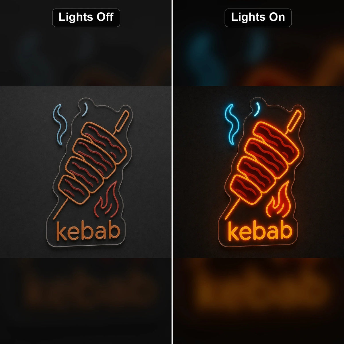 Kebab Spit LED Neon Sign Man Cave Neon Sign - Shineneon