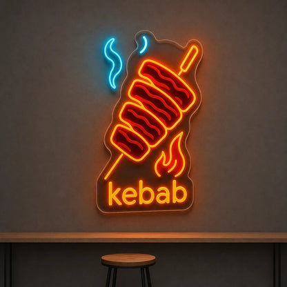 Kebab Spit LED Neon Sign Man Cave Neon Sign - Shineneon