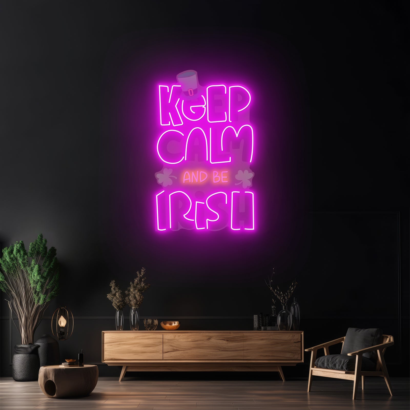 Keep Calm And Be Irish St Patrick Day Led Signs Wall Art - Shineneon