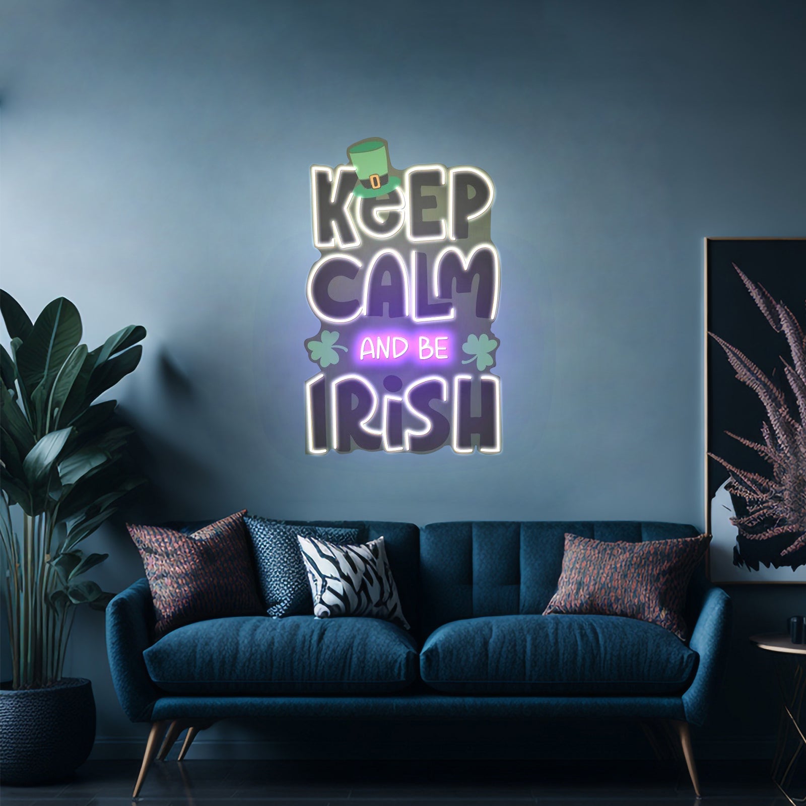 Keep Calm And Be Irish St Patrick Day Led Signs Wall Art - Shineneon