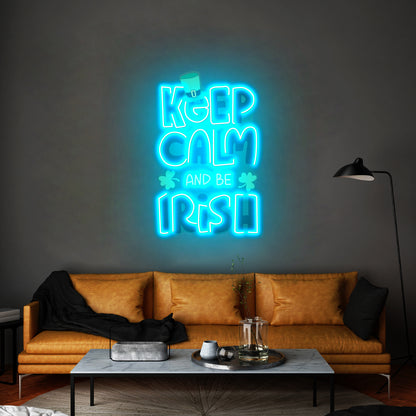 Keep Calm And Be Irish St Patrick Day Led Signs Wall Art