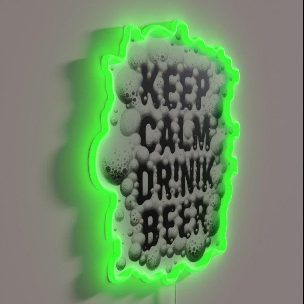 Keep Calm And Drink Beer Keep Calm Rgb Led Neon Sign - LED neon sign close-up detail