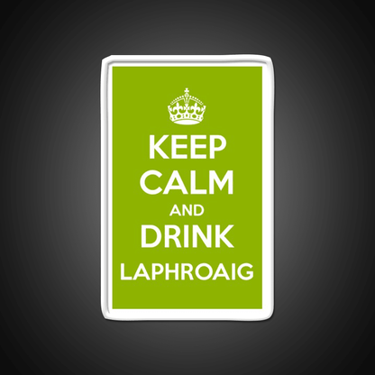 Keep Calm And Drink Laphroaig Islay Whisky Drink Bar Led Neon Sign Rgb Color - Shineneon