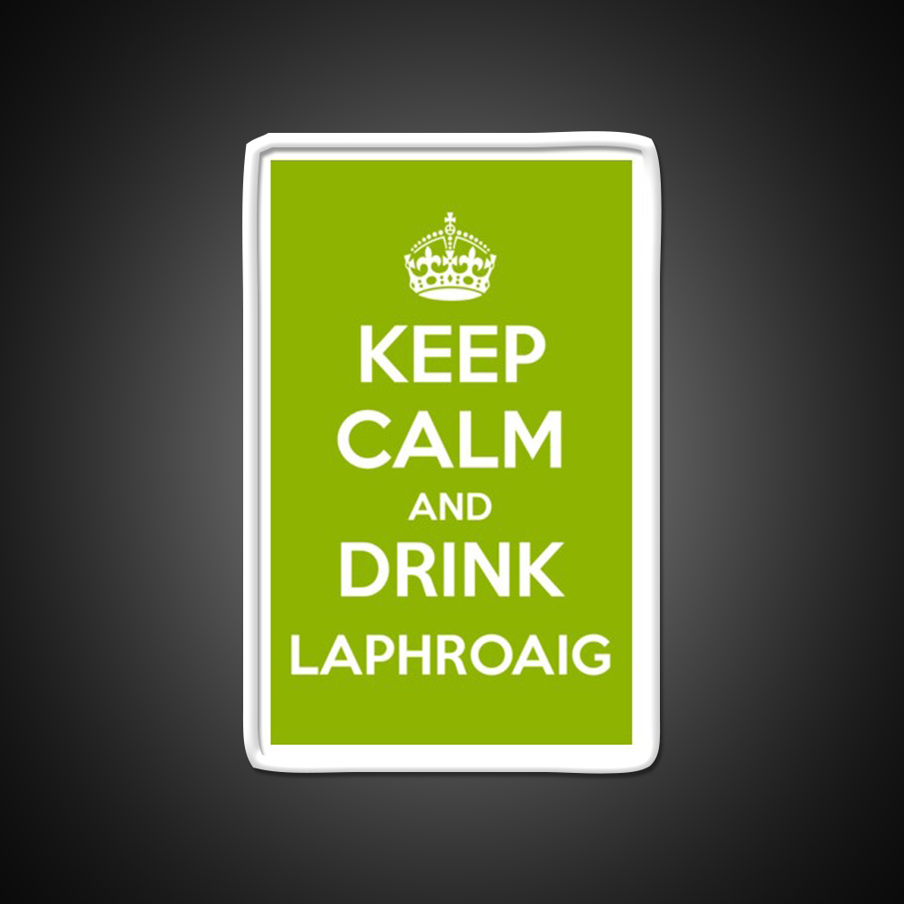 Keep Calm And Drink Laphroaig Islay Whisky Drink Bar Led Neon Sign Rgb Color