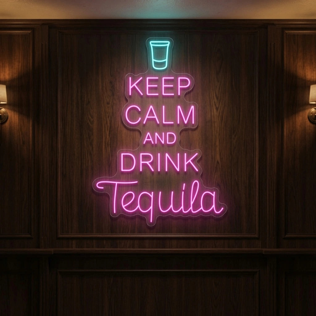 Keep Calm And Drink Tequila LED Neon Sign - 01 Original Product Image