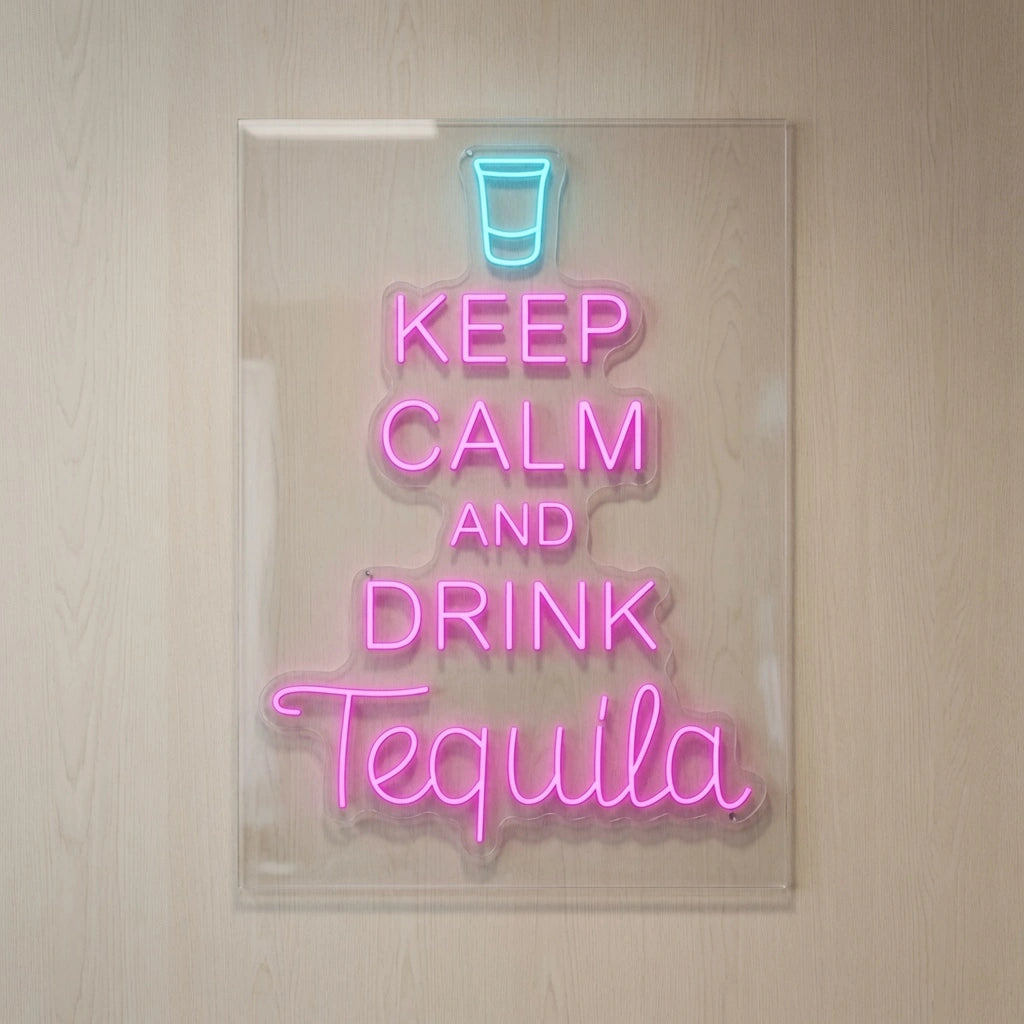 Keep Calm And Drink Tequila LED Neon Sign - 04 Size Image
