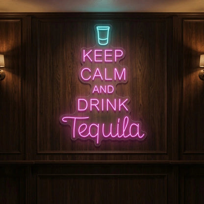 Keep Calm And Drink Tequila LED Neon Sign - Shineneon