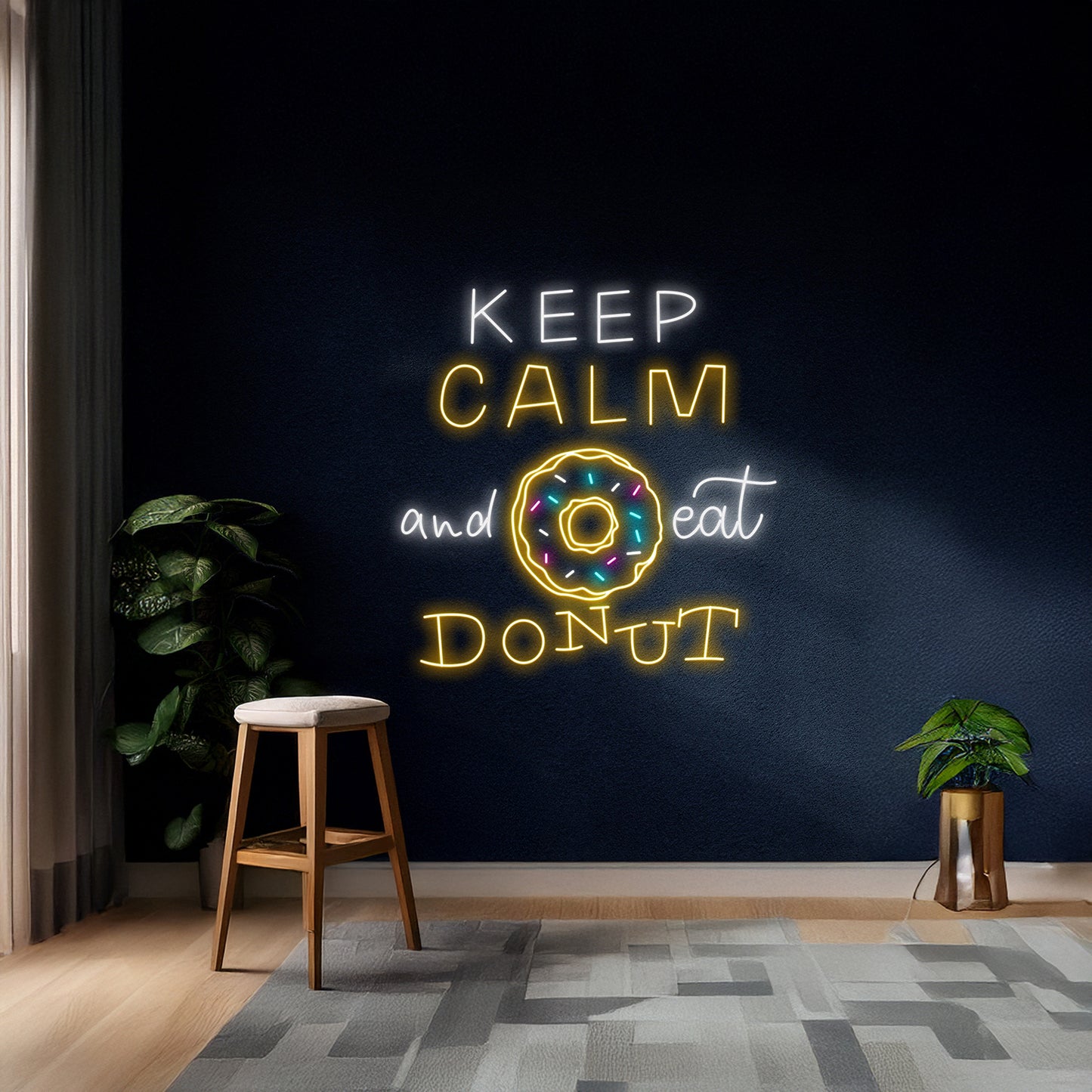 Keep Calm And Eat Donut Neon Light