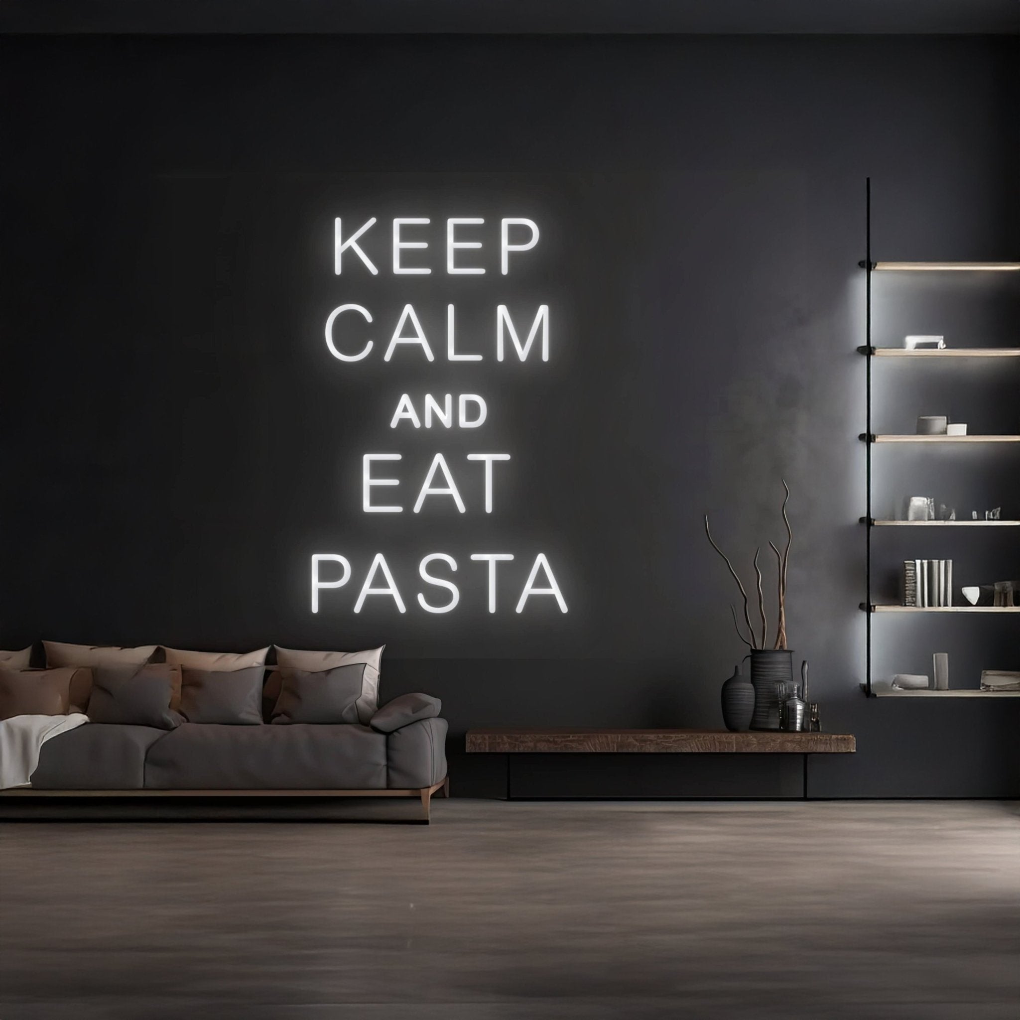 Keep Calm And Eat Pasta Neon Sign Pasta Neon Light - Shineneon