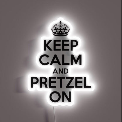Keep Calm And Pretzel On Rgb Led Neon Sign - Custom LED neon sign front view