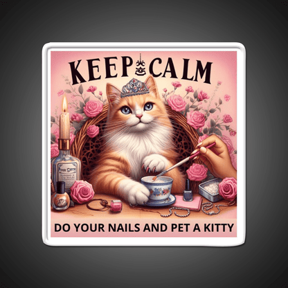 Keep Calm Do Your Nails And Pet A Kitty Nail Salon Led Neon Sign Rgb Color - Shineneon