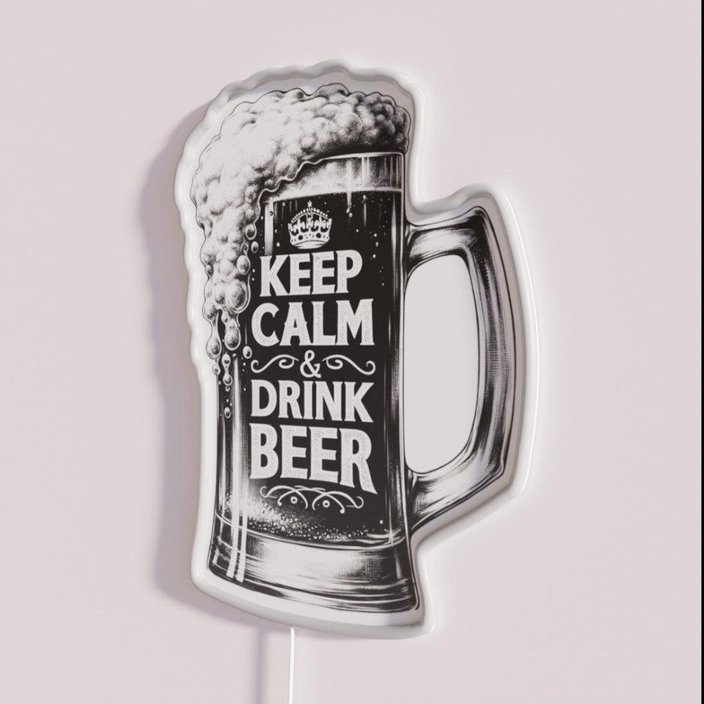 Keep Calm Drink Beer Keep Calm And Pivo Rgb Led Neon Sign