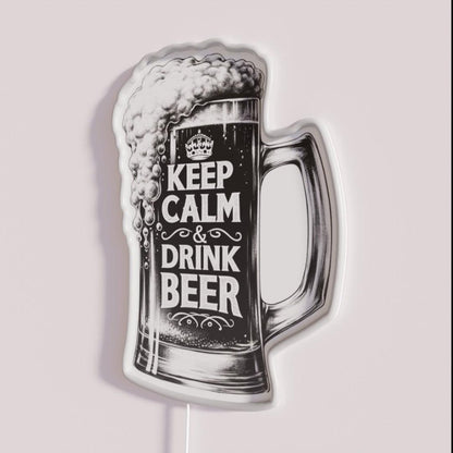Keep Calm Drink Beer Keep Calm And Pivo Rgb Led Neon Sign