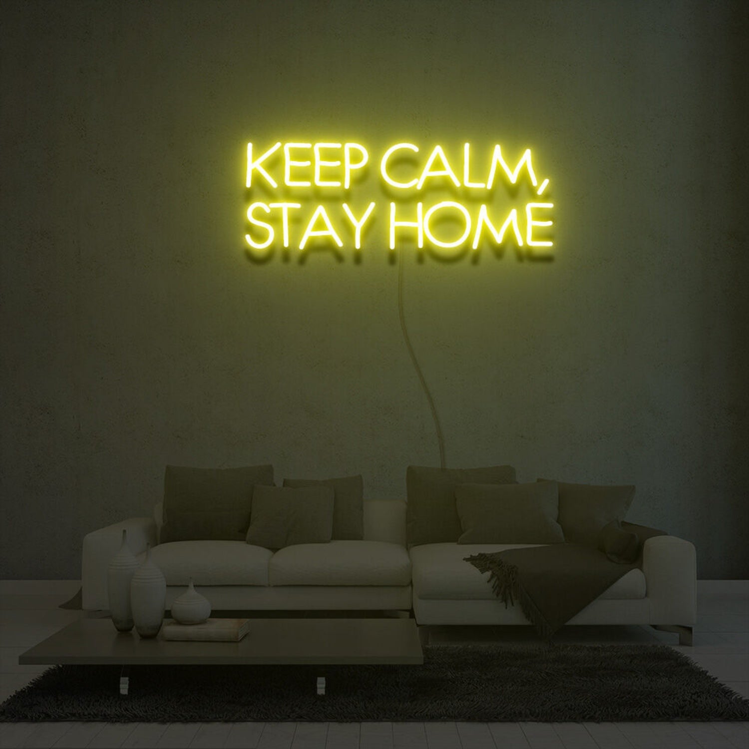 Keep Calm Stay Home Led Neon Sign Light For Home Party | Shineneon