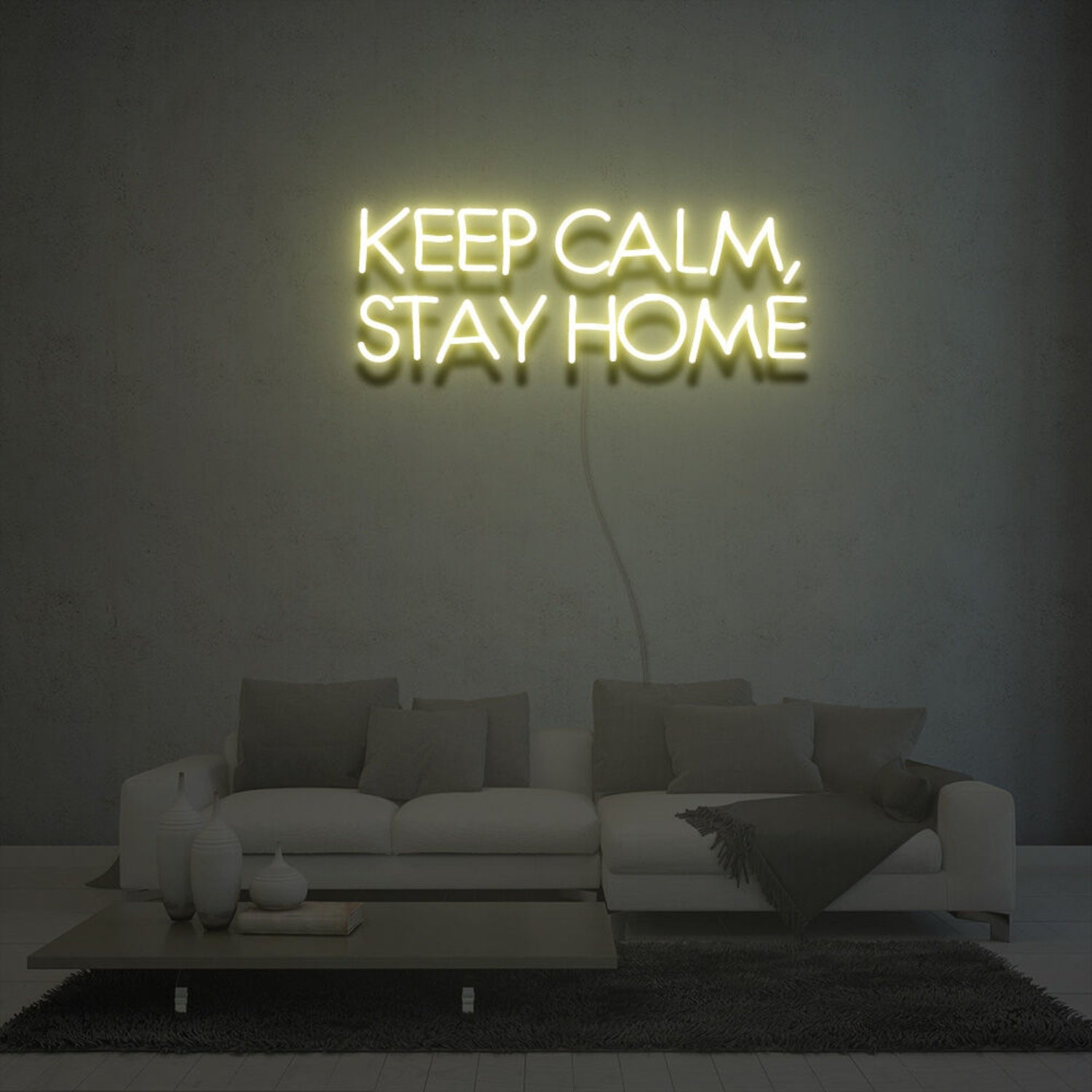 Keep Calm Stay Home Led Neon Sign Light For Home Party | Shineneon