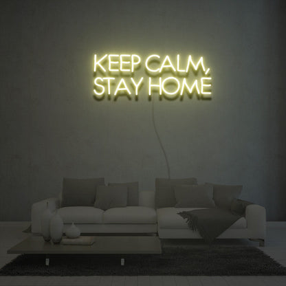 Keep Calm Stay Home Led Neon Sign Light For Home Party | Shineneon
