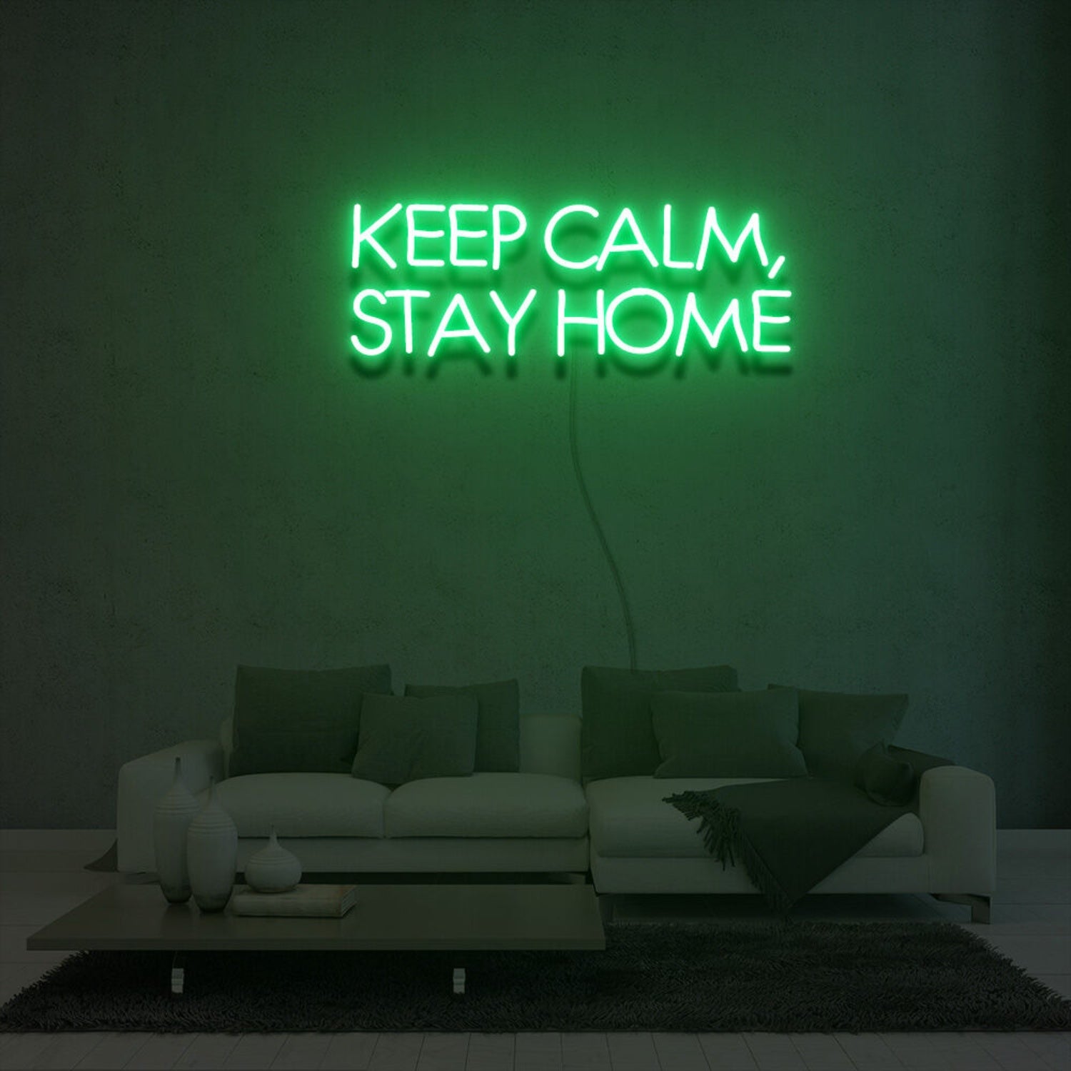 Keep Calm Stay Home Led Neon Sign Light For Home Party | Shineneon