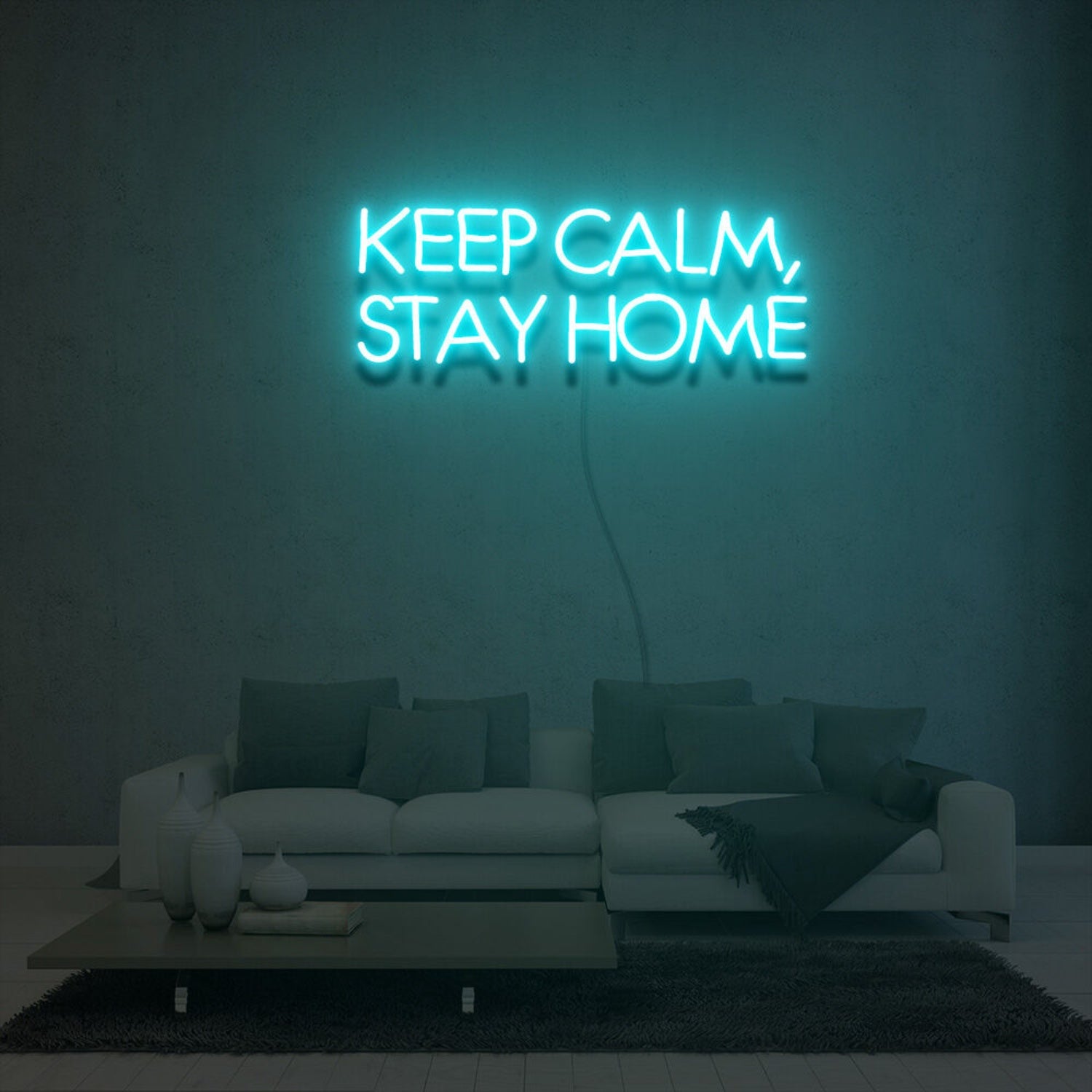 Keep Calm Stay Home Led Neon Sign Light For Home Party | Shineneon