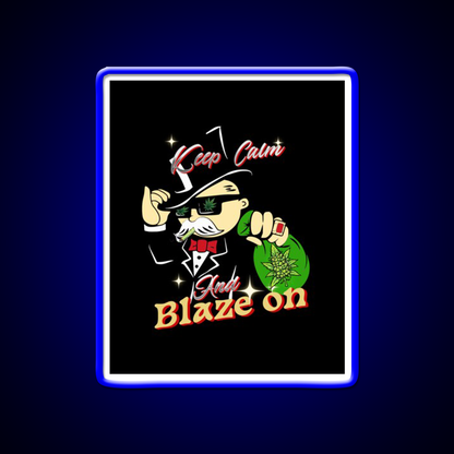 Keep Calm2 Hemp Inspired Green Leaf Led Neon Sign Rgb Color - LED neon sign view 5