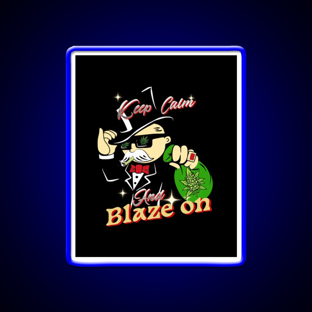 Keep Calm2 Hemp Inspired Green Leaf Led Neon Sign Rgb Color - Shineneon