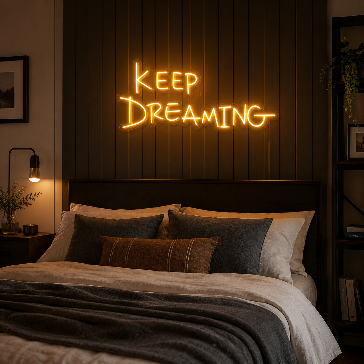 Keep Dreaming Room Decor LED Neon Sign - 03 Real Lifestyle Scene